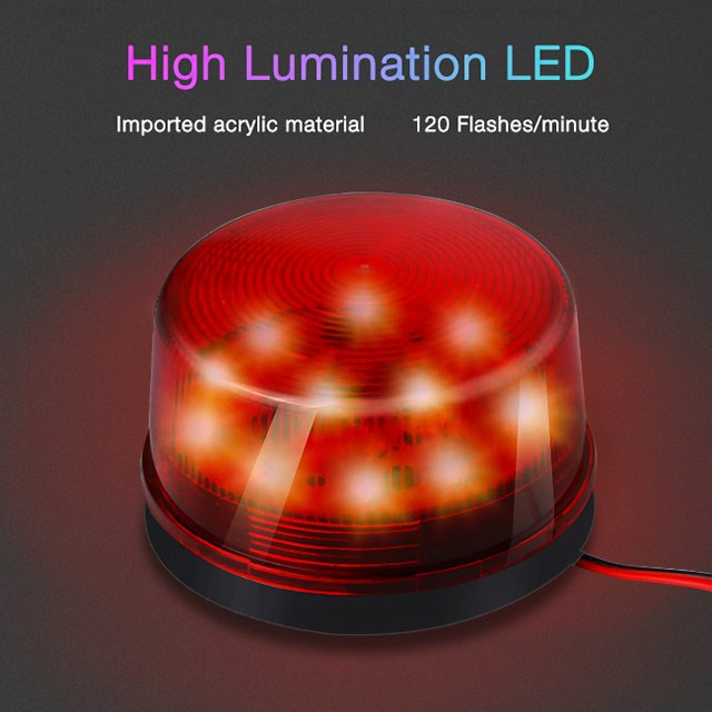 High Quality Security Wired Alarm Strobe 12v RED Color Motorcycle Flashing Warning Led Strobe Light Alarm