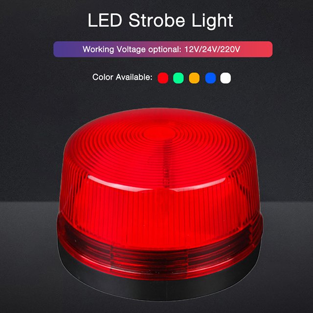 High Quality Security Wired Alarm Strobe 12v RED Color Motorcycle Flashing Warning Led Strobe Light Alarm