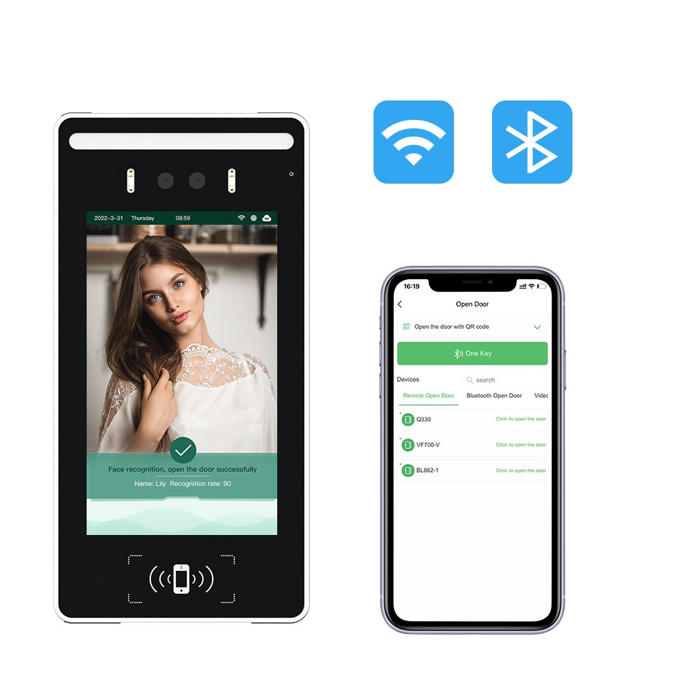 Thinmoo Ethernet/ 4G Face & Fingerprint Recognition Terminal RFID Card Phone App Access Control System Customizable Logo-F700A