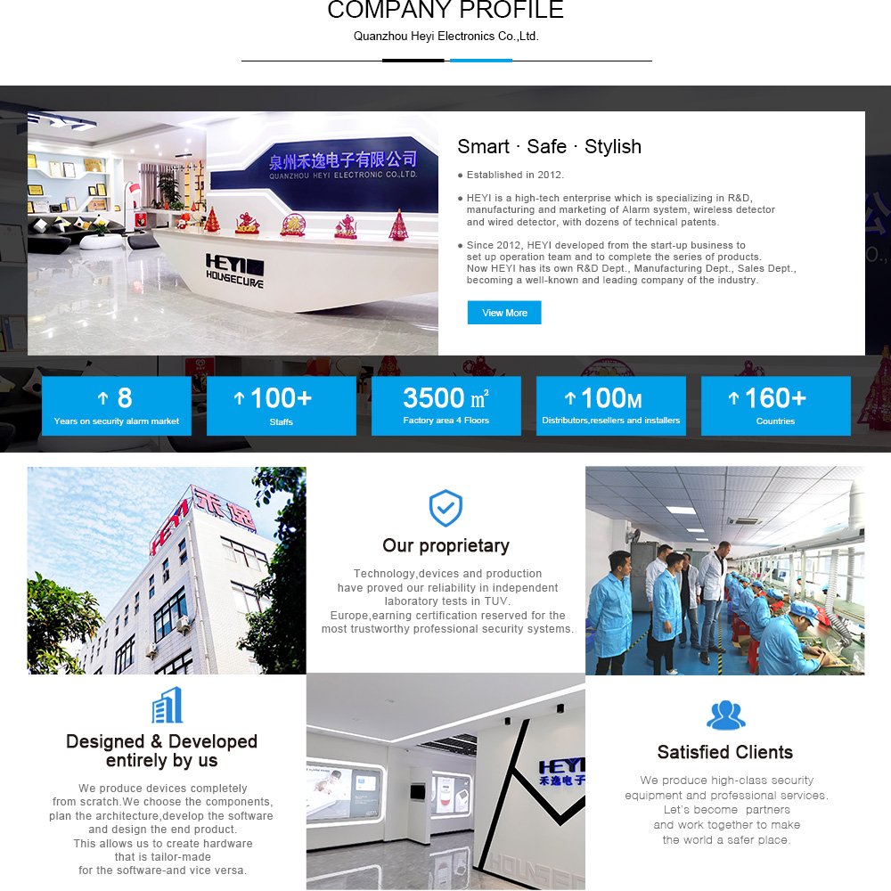 2024 HY518C high quality Built-in siren 16 wired 32 wireless zones industrial security system