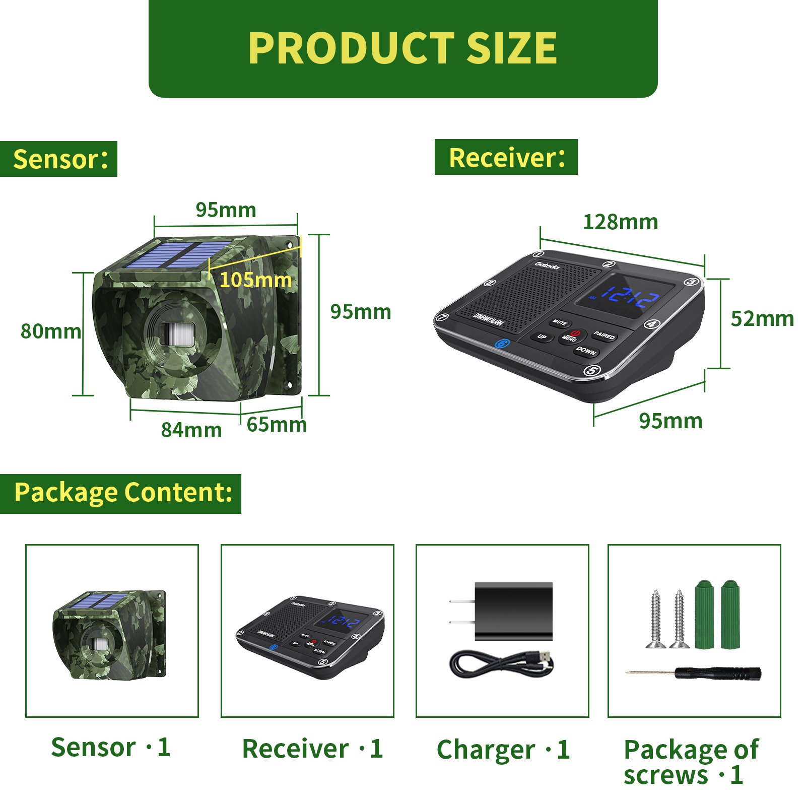 New Arrival Wholesale PIR Motion Sensor Home Alarm System with Pair Mode for Driveway, Garage Burglar Detector