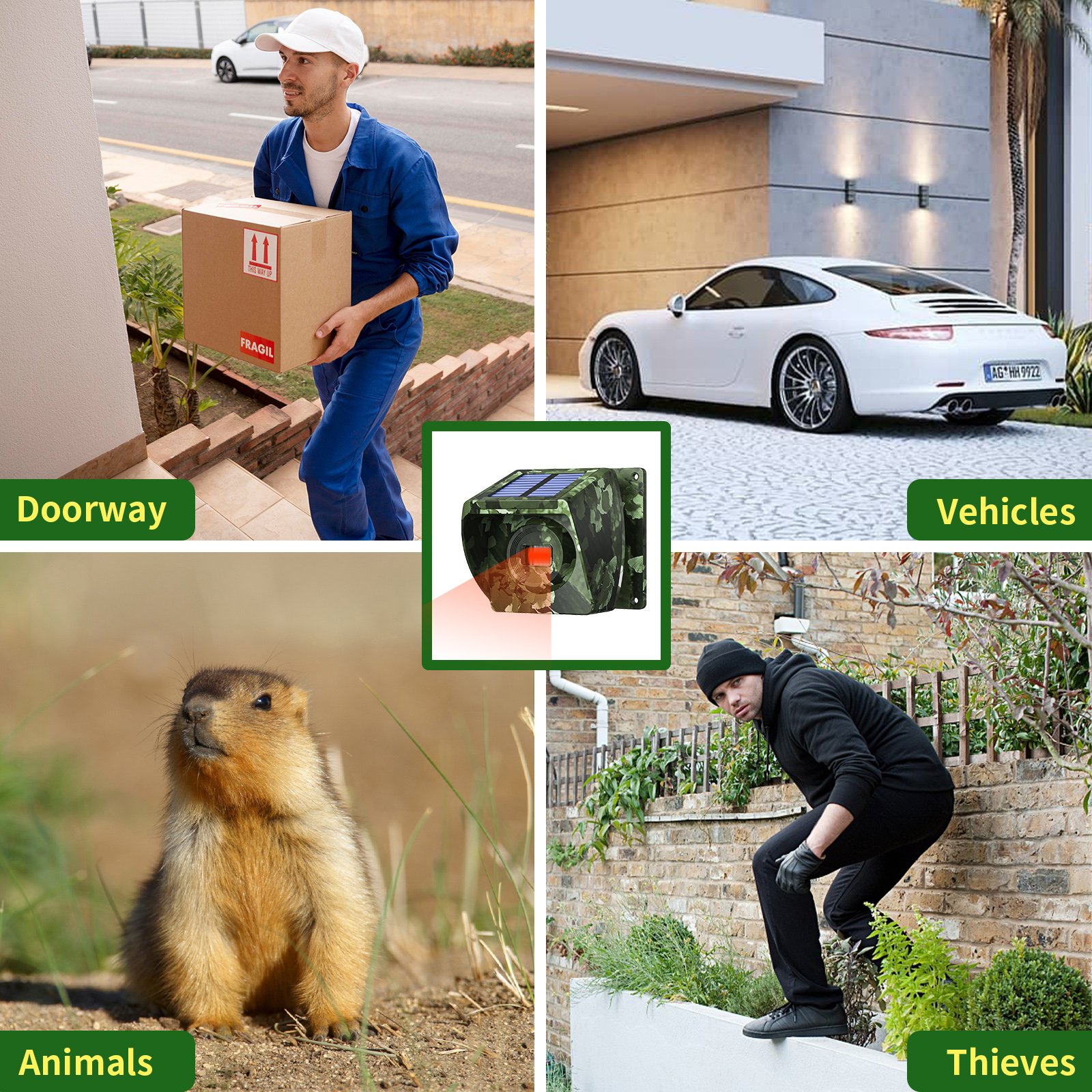 New Arrival Wholesale PIR Motion Sensor Home Alarm System with Pair Mode for Driveway, Garage Burglar Detector