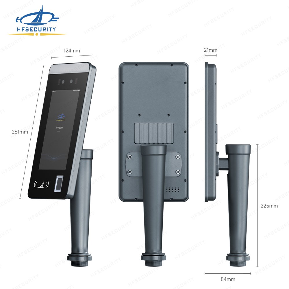 HFSecurity FR07 Stand Turnstile Android NFC Fingerprint Face Recognition Access Control Attendance System