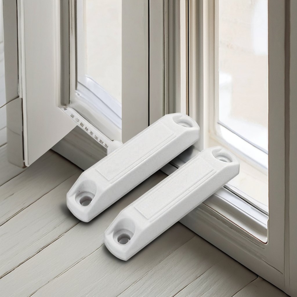Smart Home Magnetic Door Sensor Connectivity ABS Battery Motion Detection Indoor Security System Compatible
