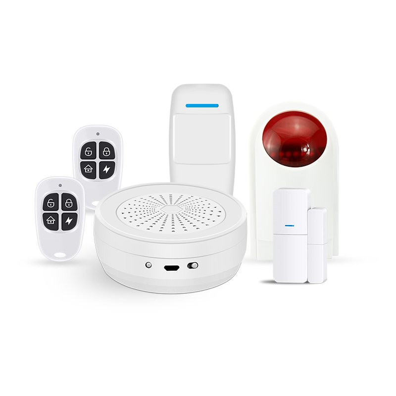 Wireless WiFi GSM Siren Smart Alarm System with Door Window Motion Sensor for Home Security House Apartment Office