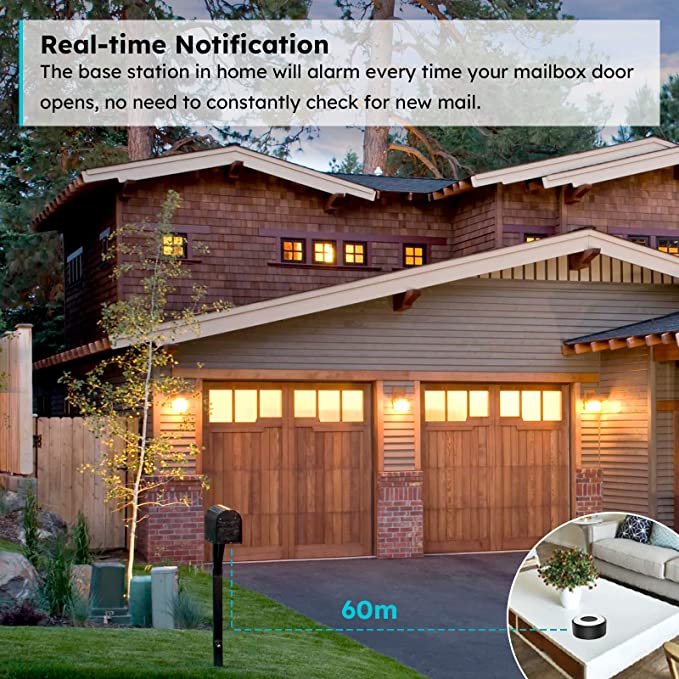 Source Factory Smart Home Security System Alarm Siren Mailbox Notification System Wireless Mailbox Alarm Instant Alert