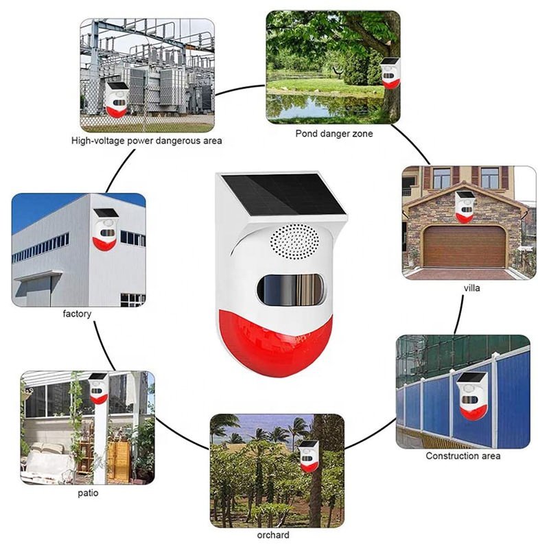 Tuya Smart WiFi PIR Siren Outdoor Solar Infrared Wireless Waterproof Detector for Home Burglar Intruder Security Alarm System