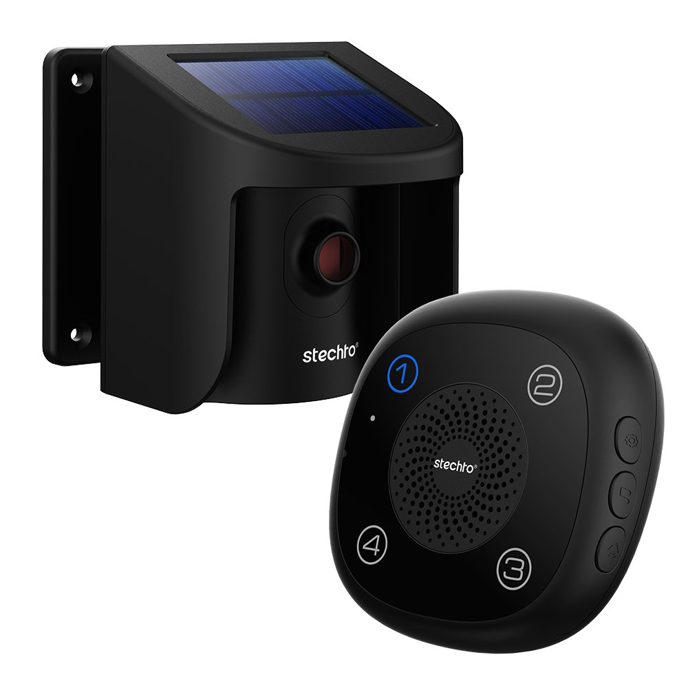 Kerui solar motion sensor alarms driveway alarm system motion detection long range 1500ft burglar alarm