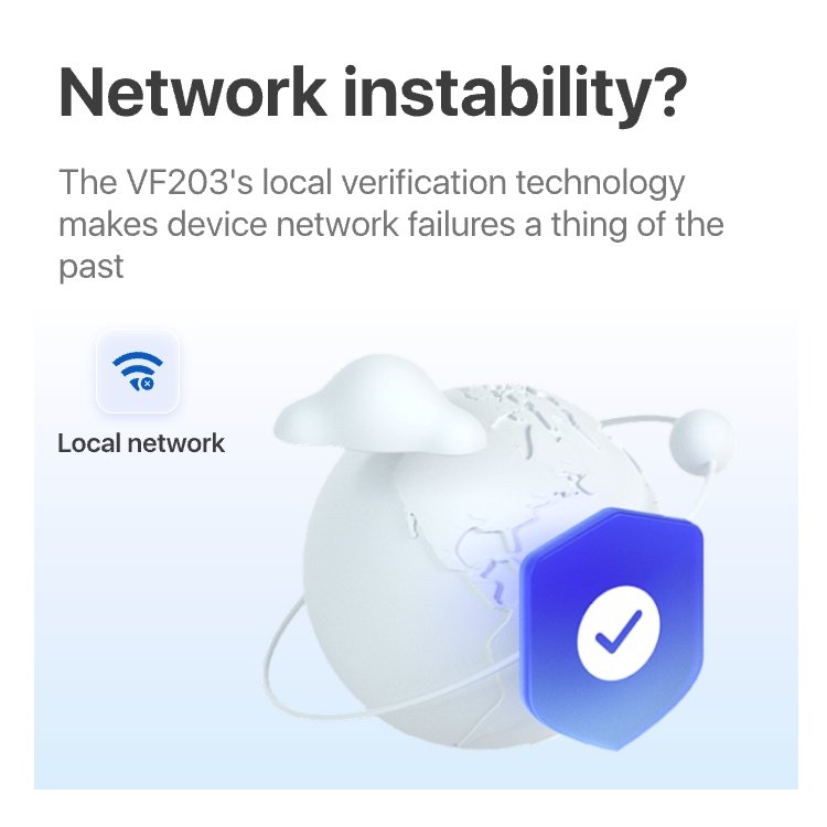 VF203 Infrared Live Body Detection Biometric APP Cloud Network Attendance System Visitor Management