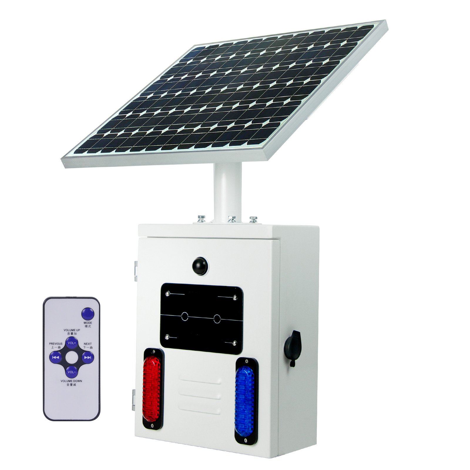 Factory supply 120dB Loud siren horn outdoor solar alarm with motion sensor IP65 waterproof and dustproof for outdoor house farm