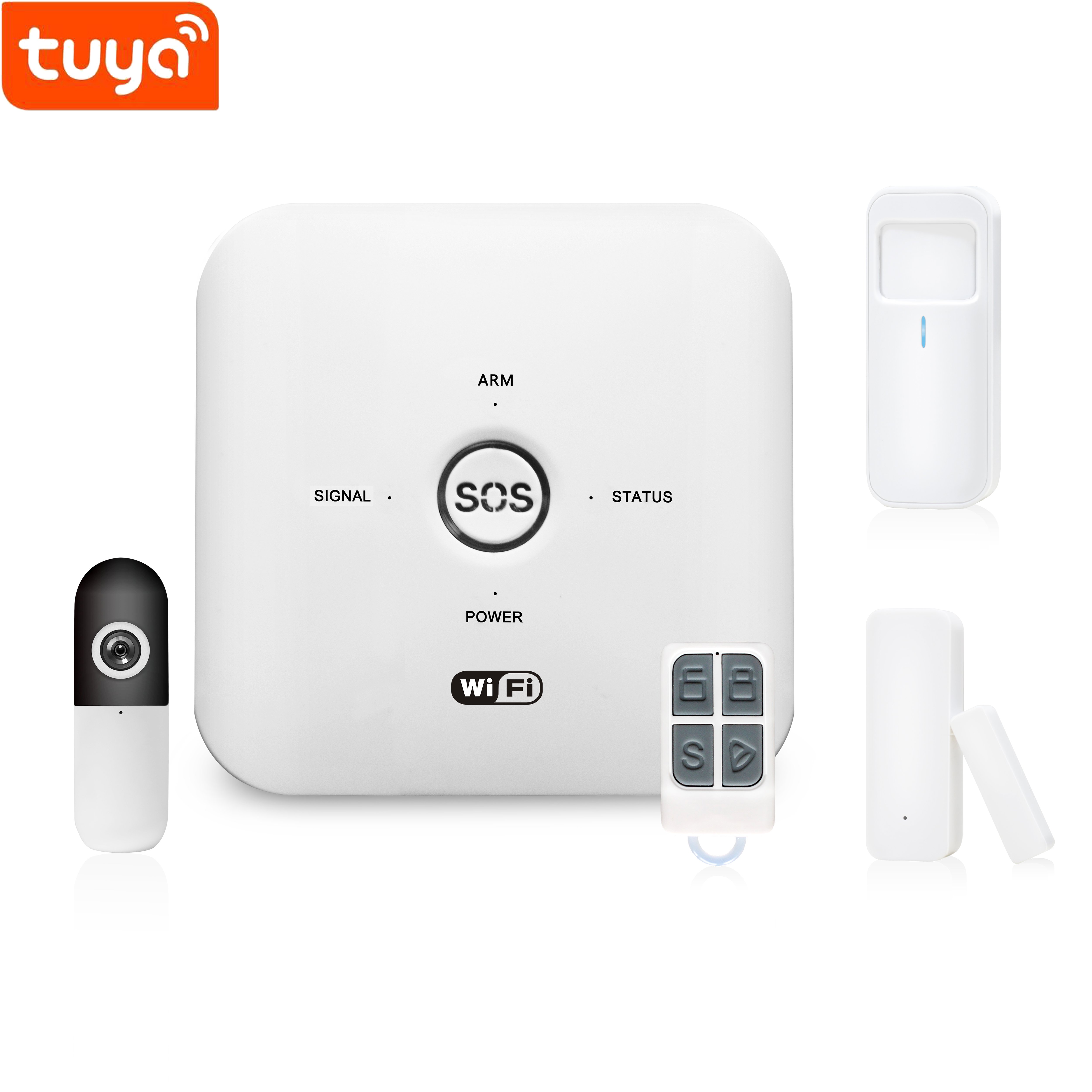 Tuya Smart Home Security Alarm System Wifi/GSM with SOS button Can be combined with other accessories work with Google Home
