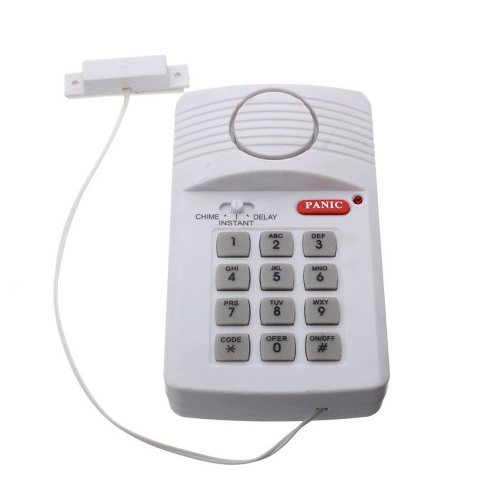 Security Keypad Door Window Alarm System With Panic Button For Home Garage Alarm Systems
