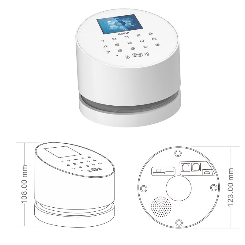 Kerui security sensor alarm system WIFI gsm alarm smart home security alarm system kit