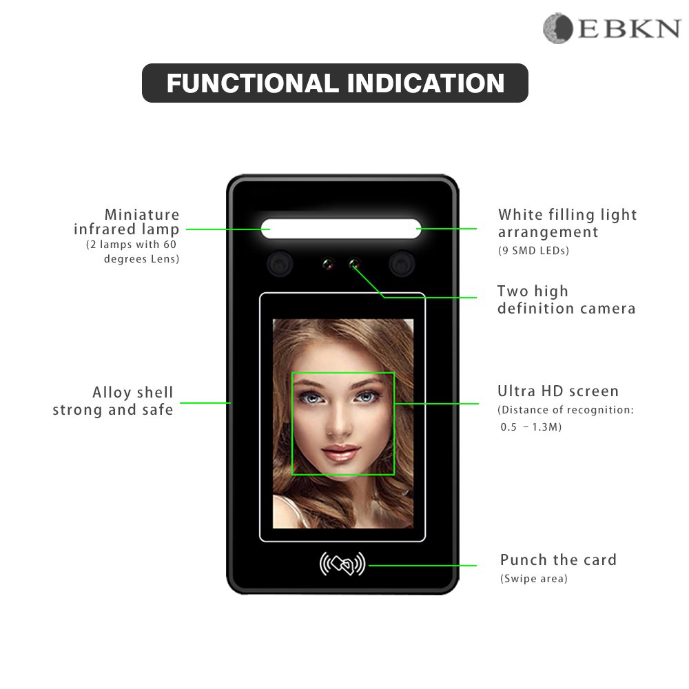Cloud Software Face Recognition And Finger print device Security Access Control System