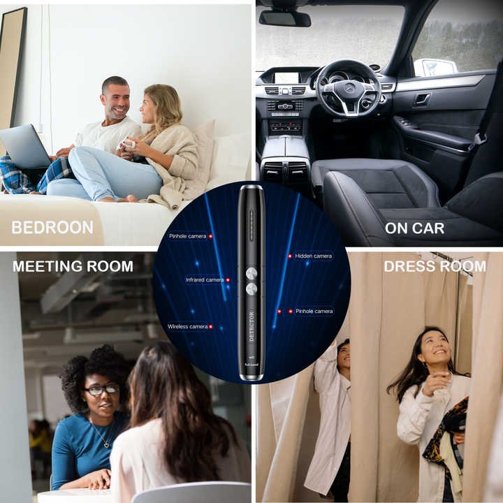 T8 RF Signal Detector Anti-Spy & GSM Detector Alarm System for Candid Camera and Eavesdropping Scanner