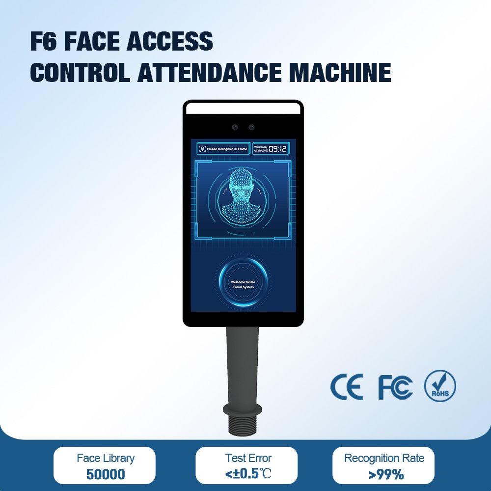 Biometric Temperature Sensor Facial recognition Time Attendance Machine Face recognition Access Control