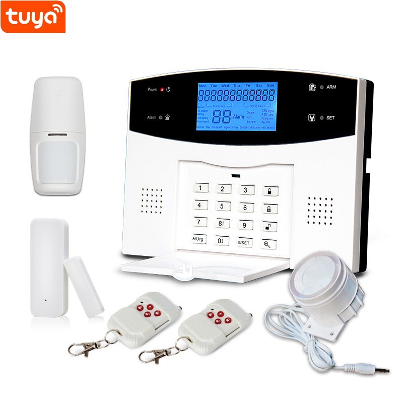 Tuya Wired Alarm System - WIFI PSTN GSM Wireless Alarms Press Keypad - Smart Home Security Devices