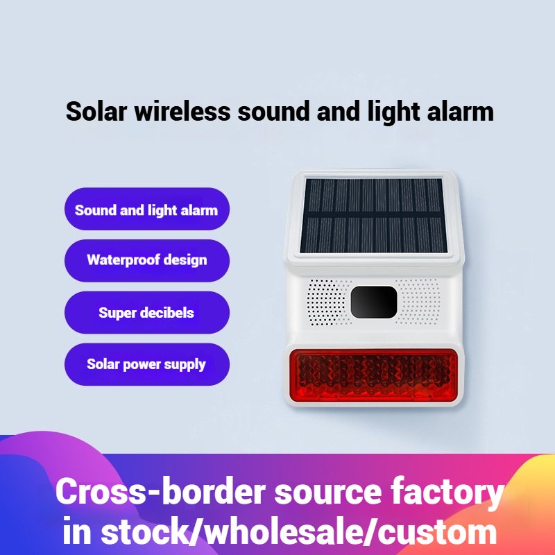 433MHZ Alarm Strobe Solar Siren High Quality Waterproof Outdoor Wireless for Home Security System