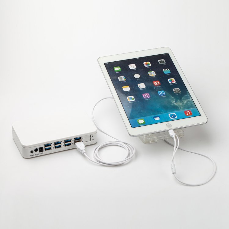 Shen zhen manufacturer cheap price exhibition anti-theft 8 USB device mobile phone alarm system