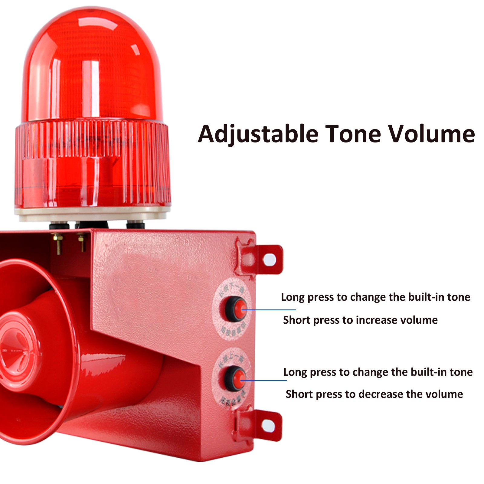 YAL-01T IP65 waterproof high decible home security siren alarm systems 120dB LED strobe light secured alarm for crane railway