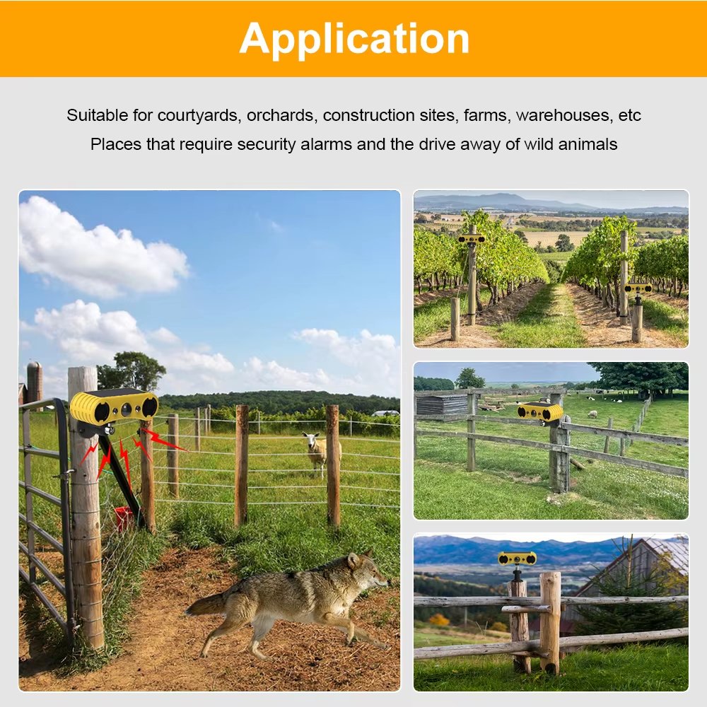 2024 Solar Voice alarm IP65 Outdoor Motion Detectors&Sensor IP55 Waterproof Outdoor Solar Alarm Security