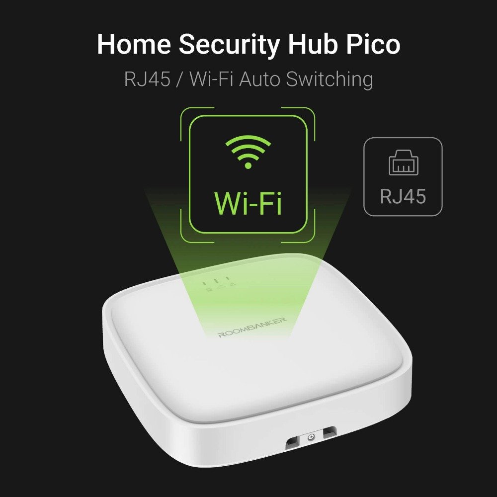 Roombanker Smart Home Security Hub Pico integrate with Self-develop RBF protocol for Wifi Alarm System