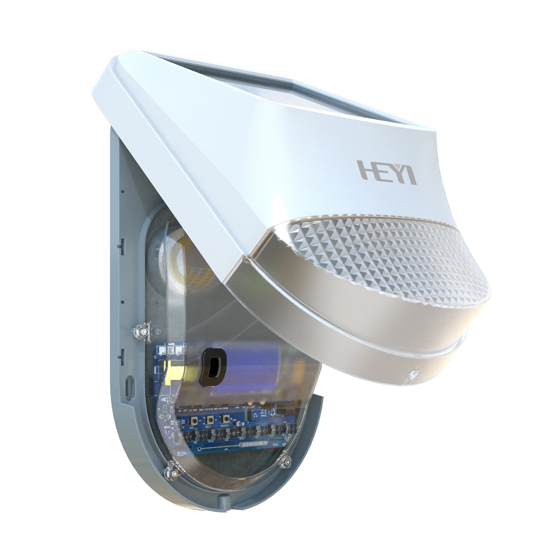 2024 Wholesale 105dB alarm sound Built-in balance device IP66 waterproof Outdoor Solar Siren With Repeater