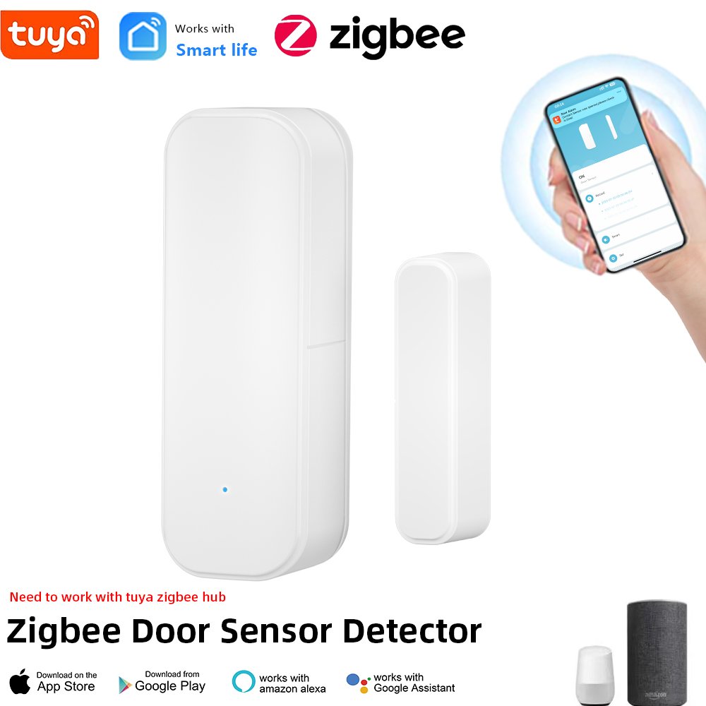 Tuya Zigbee Door Sensor for Home security Wireless Door Window Sensor 3.0m Zigbee Protocol Smart Door Sensor Alarm