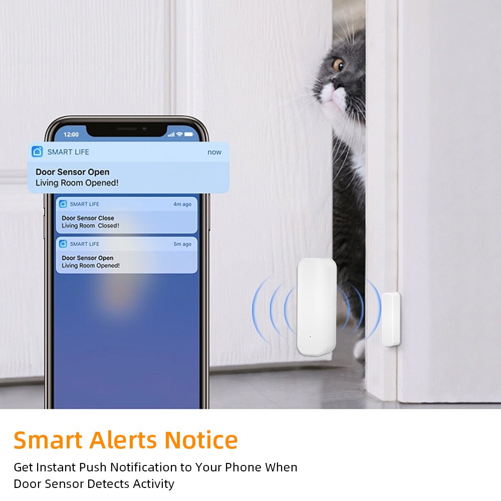 Tuya Zigbee Door Sensor for Home security Wireless Door Window Sensor 3.0m Zigbee Protocol Smart Door Sensor Alarm