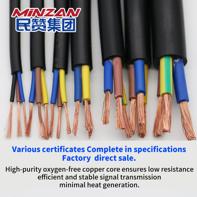 Multi Conductor Flexible Cable RVV 5 6 7 8 Core 5*0.2 5*0.3 MM Electrical Wires for security alarm system