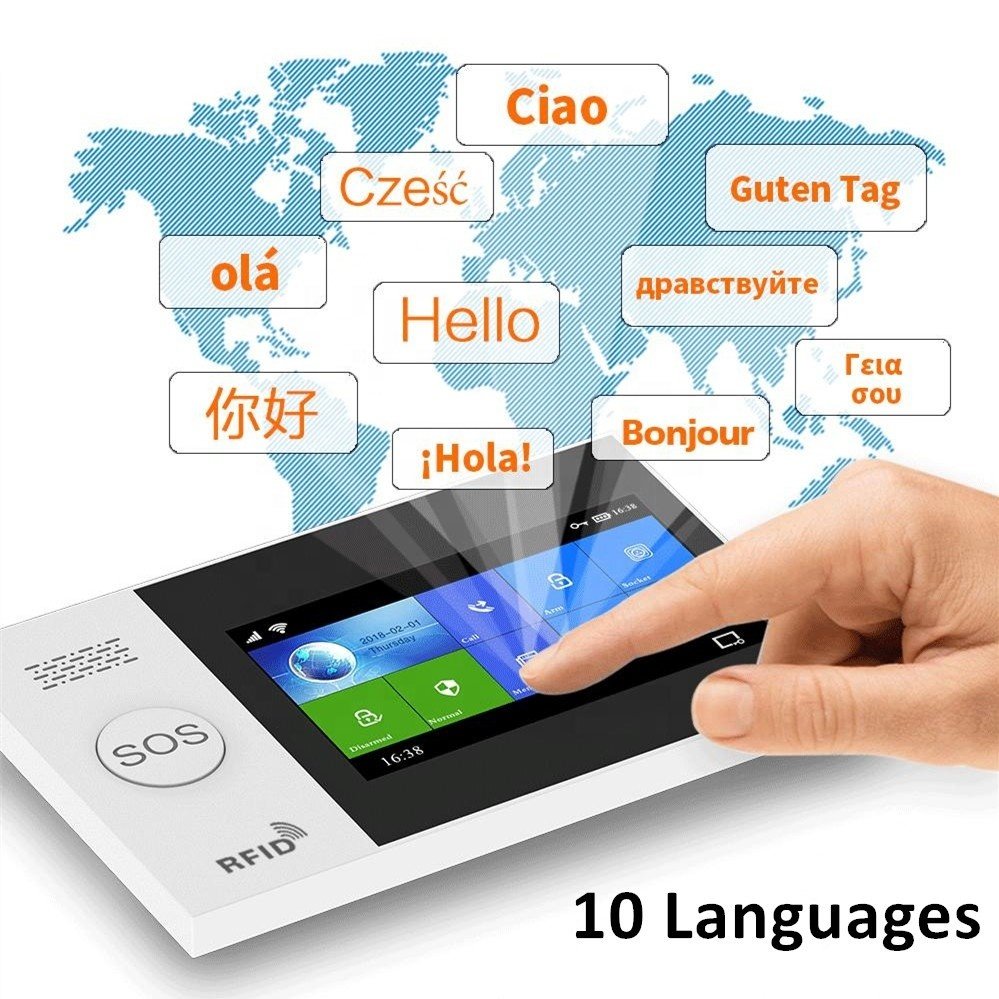 Smart Life App Wireless Security System 4.3'' Touch Screen Electronic Anti Burglar System Kit Antifurto Casa WiFi Alarm Systems
