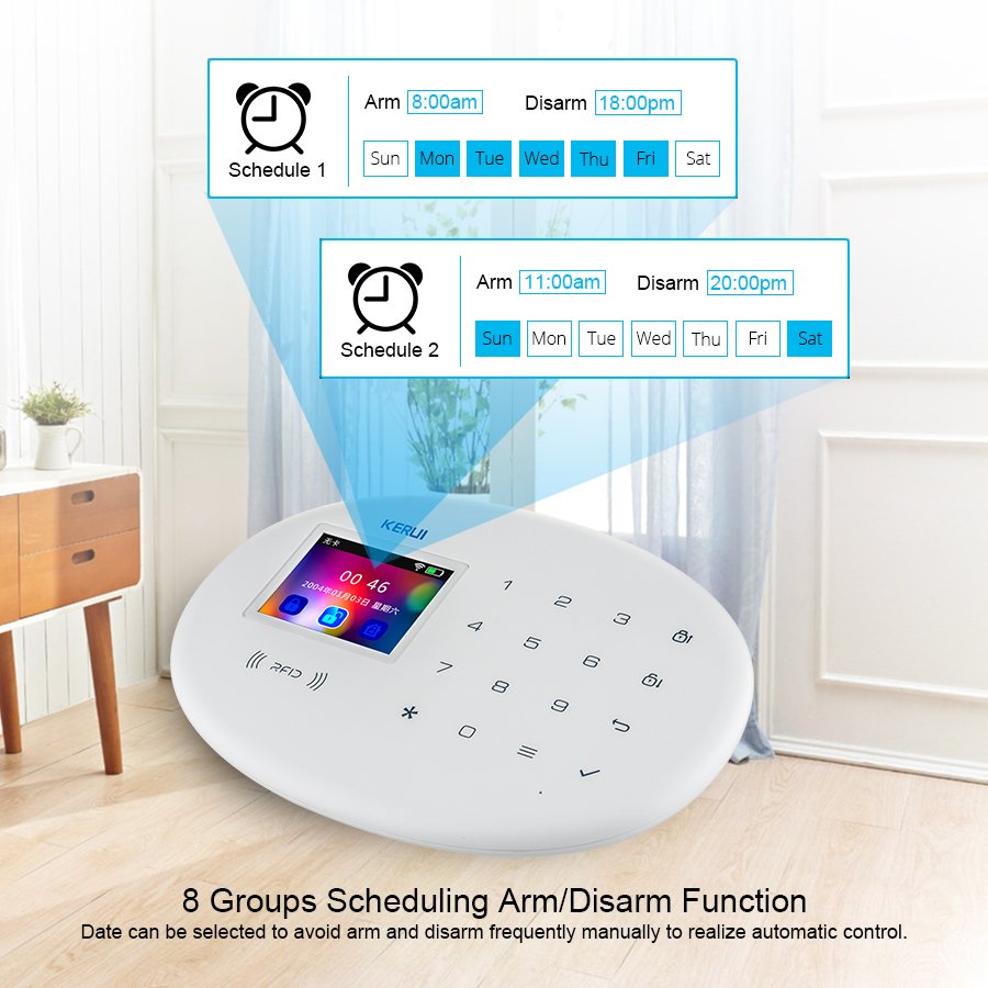 KERUI W202 Security System Tuya WIFI GSM 2G Alarm System With 5MP Network Camera Water Leak Home Wireless Security Alarm System