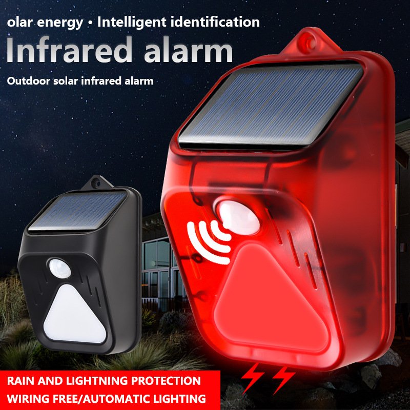 120 Degrees Induction Angle 100Db Suitable Family burglar alarm system Orchard Construction Site Farm Warehouse Solar sensor