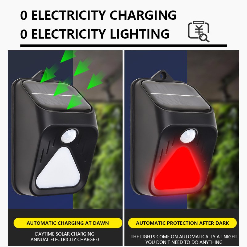 120 Degrees Induction Angle 100Db Suitable Family burglar alarm system Orchard Construction Site Farm Warehouse Solar sensor