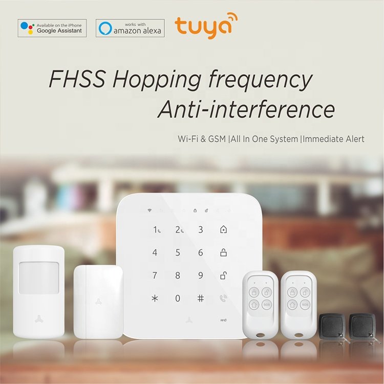 2022 Tuya GSM wireless Alarm System self-monitoring mobile call office Touch Screen wifi gsm Smart Home Security System Home