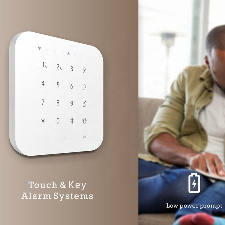 2022 Tuya GSM wireless Alarm System self-monitoring mobile call office Touch Screen wifi gsm Smart Home Security System Home