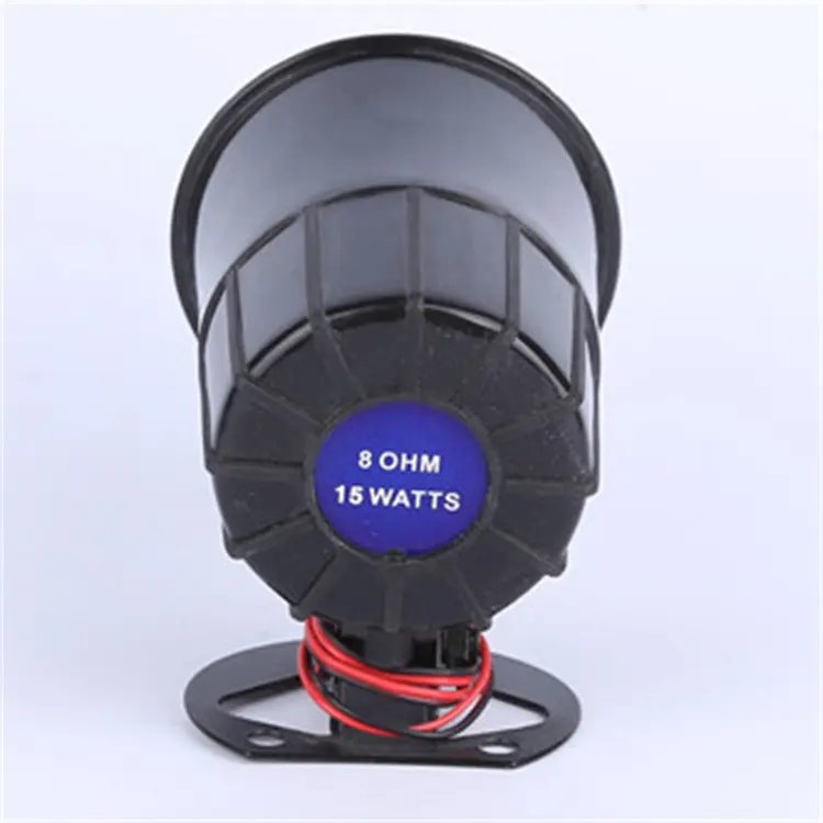 The New Abs Horn Speaker Black Wired High Volume Indoor And Outdoor Alarm System Electronic Siren Horn