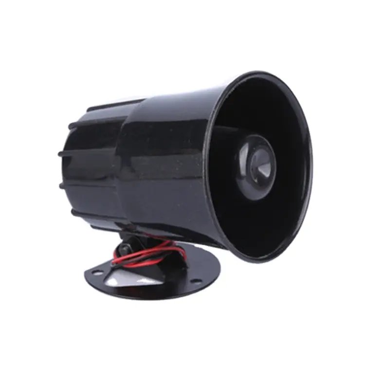 The New Abs Horn Speaker Black Wired High Volume Indoor And Outdoor Alarm System Electronic Siren Horn