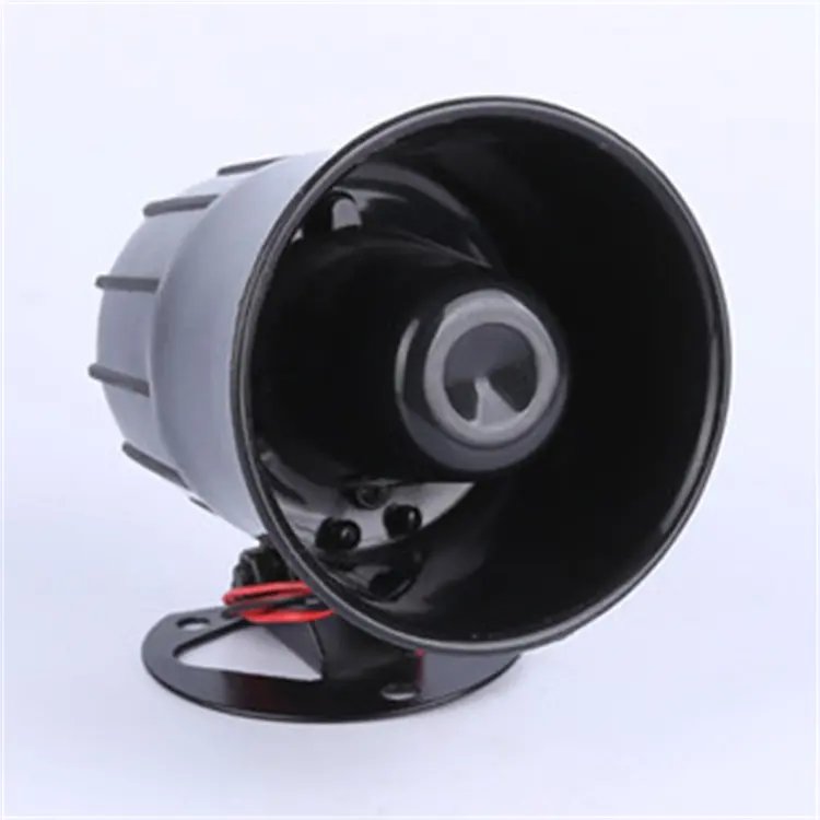 The New Abs Horn Speaker Black Wired High Volume Indoor And Outdoor Alarm System Electronic Siren Horn