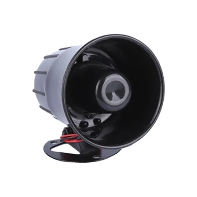 The New Abs Horn Speaker Black Wired High Volume Indoor And Outdoor Alarm System Electronic Siren Horn