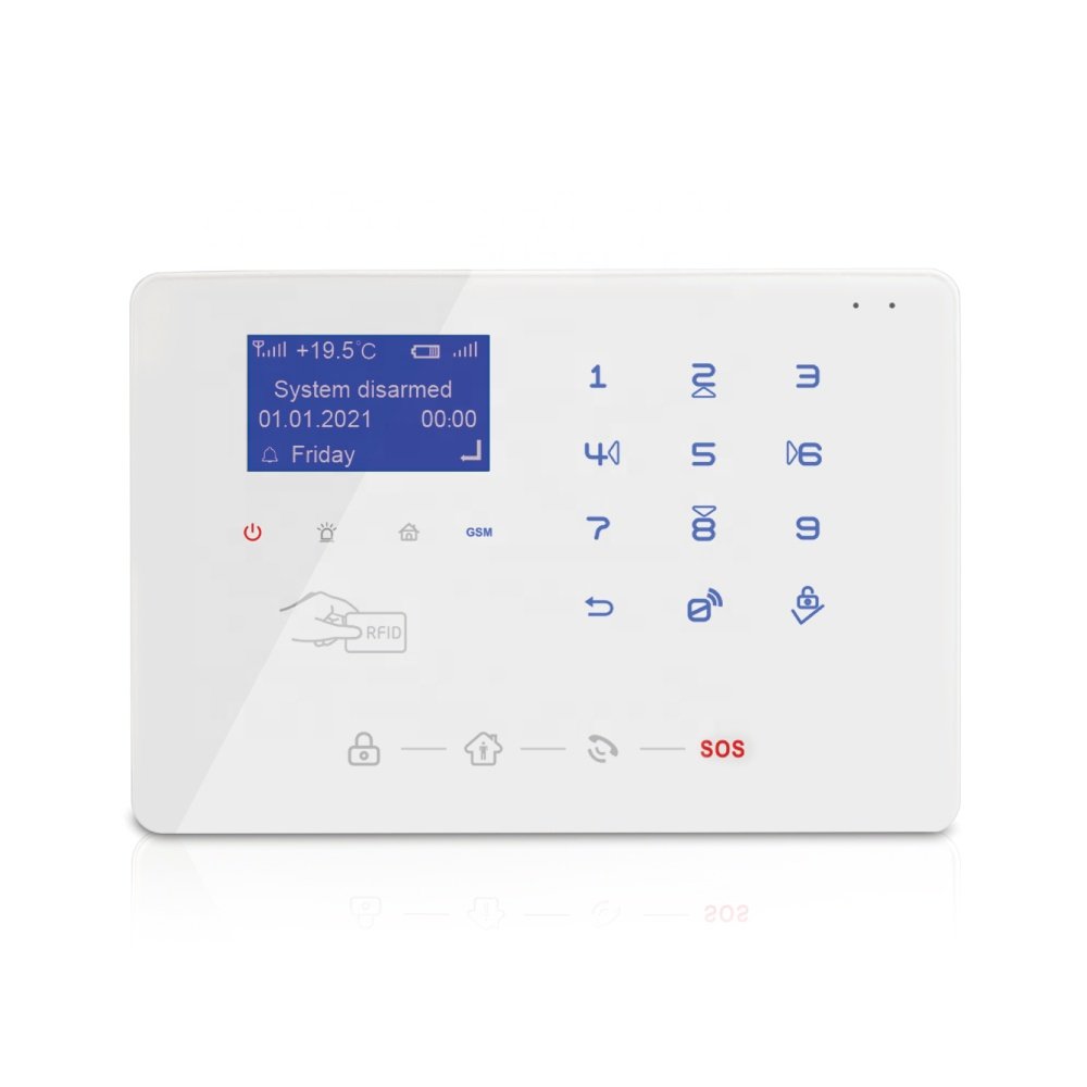  12v output Mini Tuya WiFi GSM wireless smart alarm home security system can work with sirens