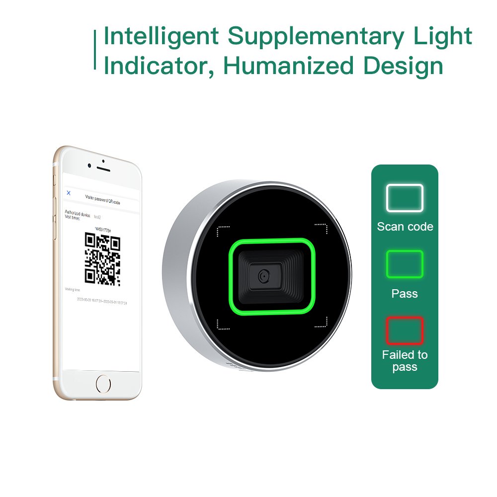 Thinmoo Smart QR Code Access Control Metal Aluminum Alloy Remotely Controlled APP Access Control System Free Software and APP
