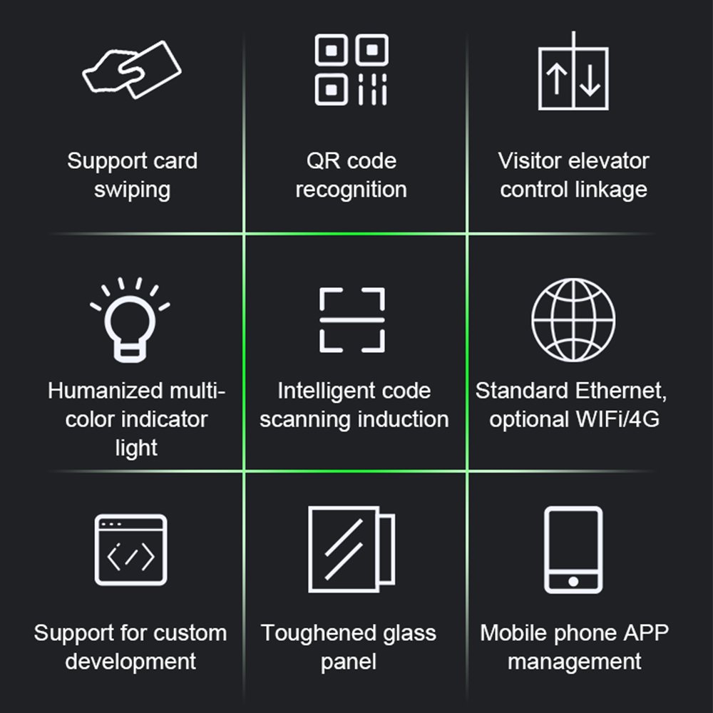 Thinmoo Smart QR Code Access Control Metal Aluminum Alloy Remotely Controlled APP Access Control System Free Software and APP