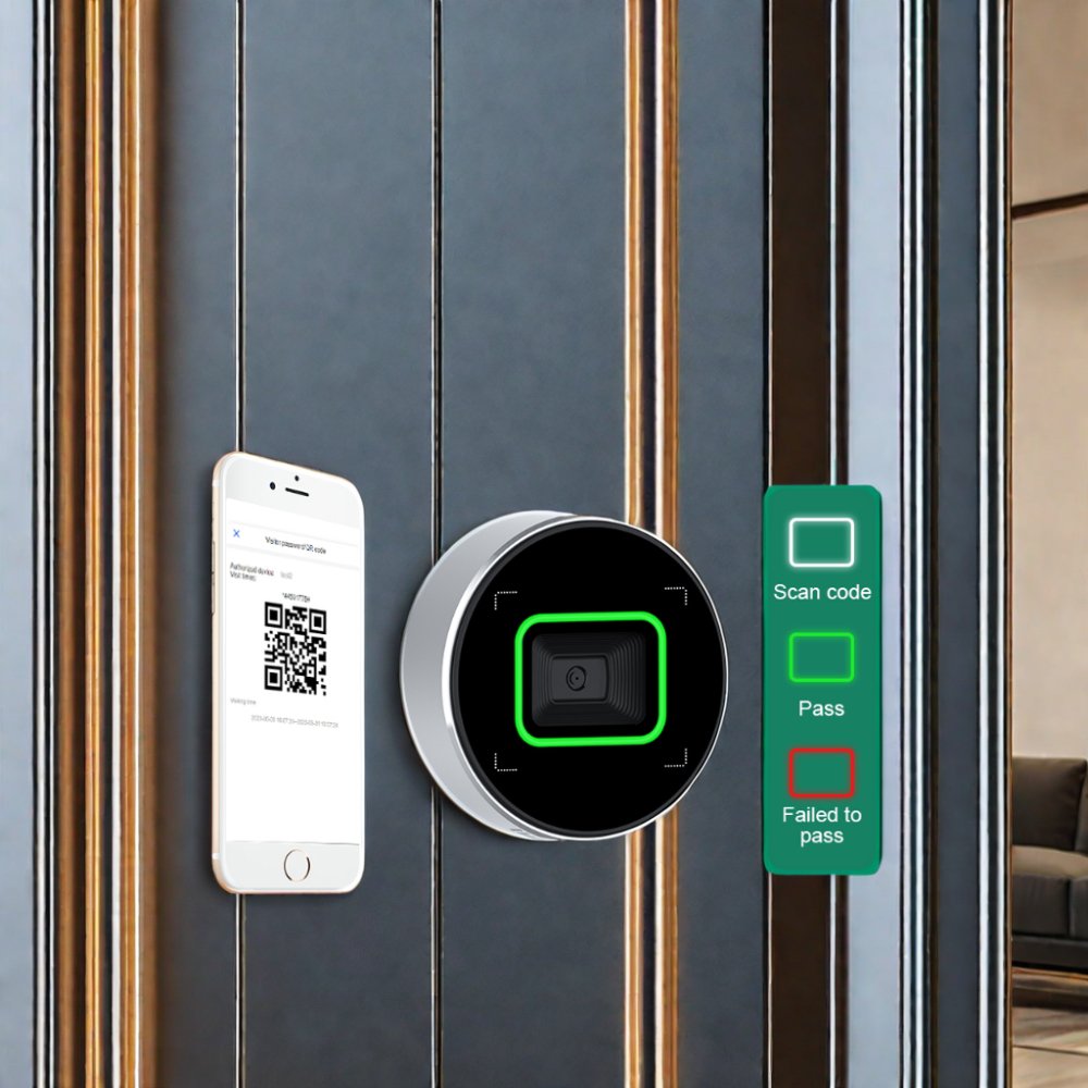 Thinmoo Smart QR Code Access Control Metal Aluminum Alloy Remotely Controlled APP Access Control System Free Software and APP