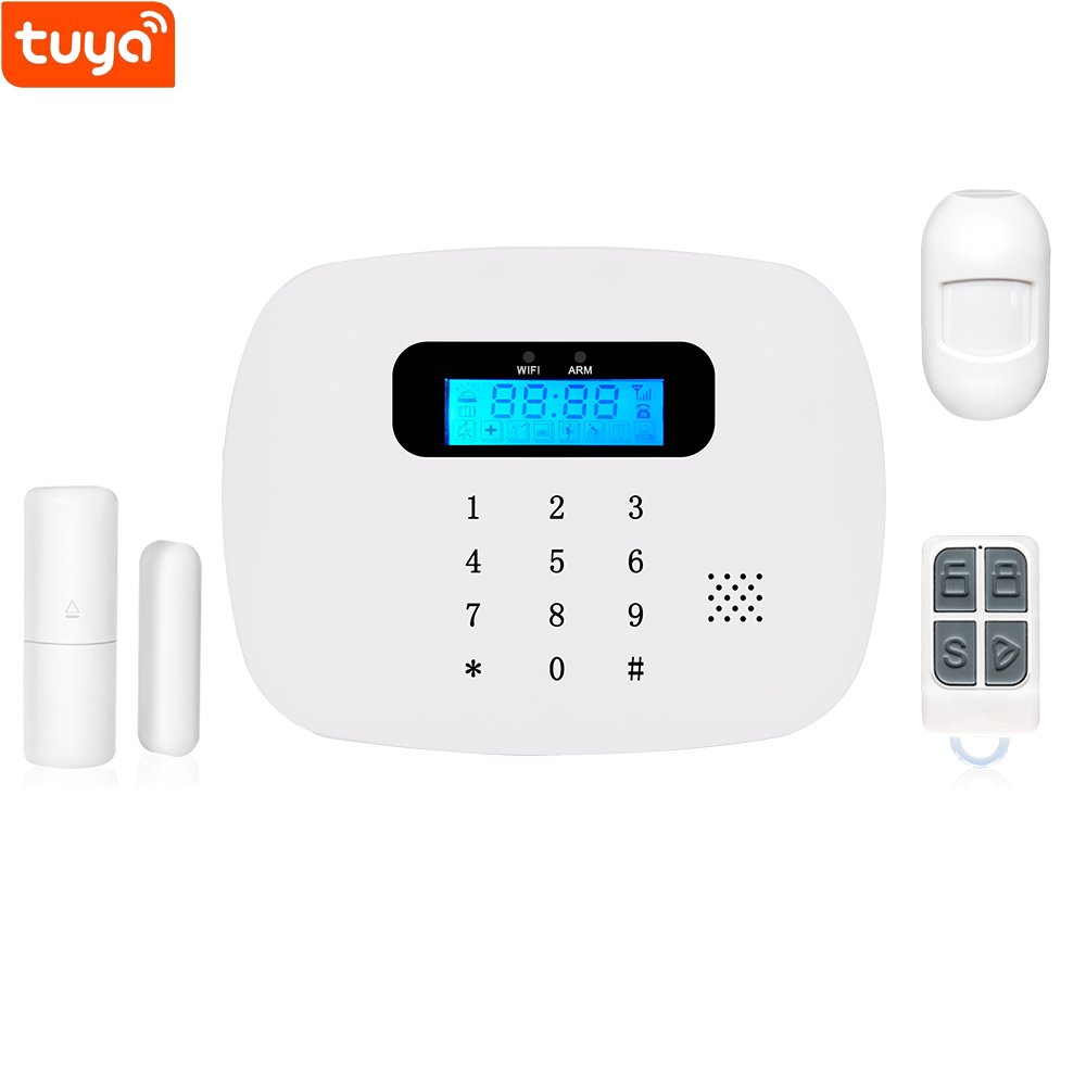 Tuya Smart Home Product Wifi Alarm System With Screen, Keyboard and Big SOS button Work with Alexa/Google Assistance