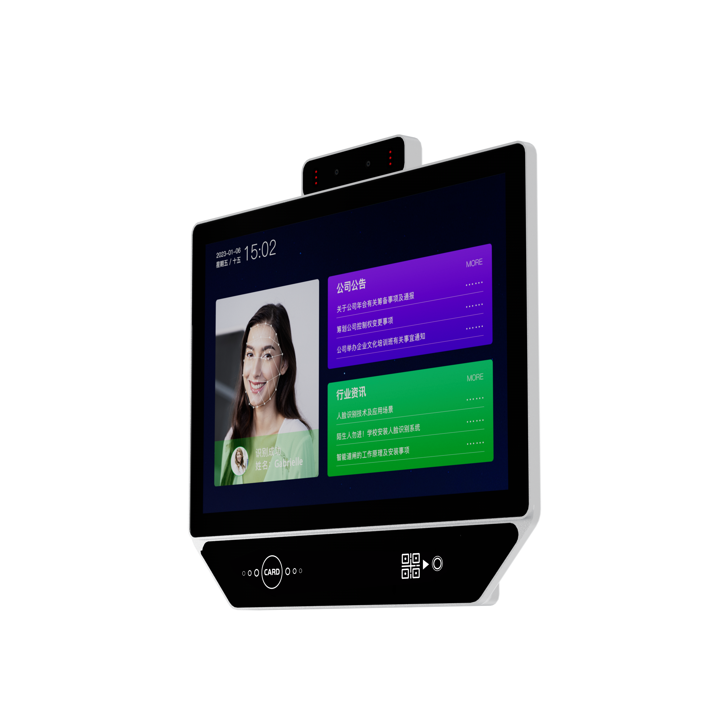 10.1-Inch High Security attendance system using face recognition Biometric Reader With free API and SDK