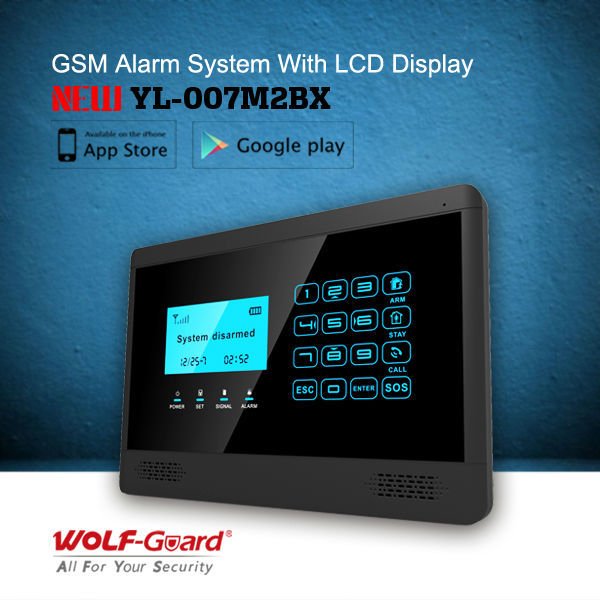 12v wifi and 4g Wireless burglar alarm system wolf-guard home security alarm system