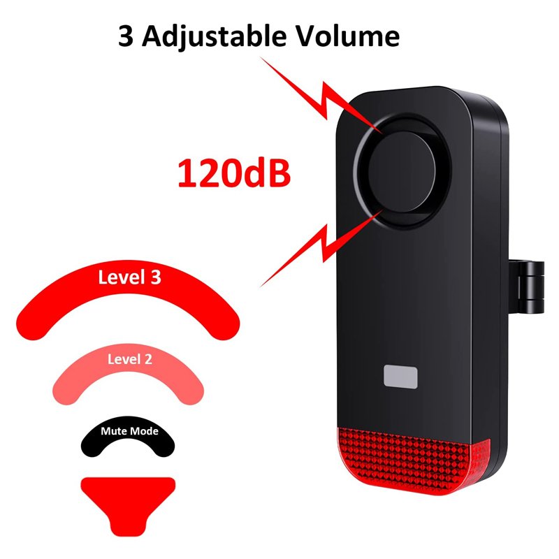 Wireless Anti-Theft Bike Alarm 120dB Burglar Motorcycle Bicycle Waterproof Bike Vibration Detector Alarm