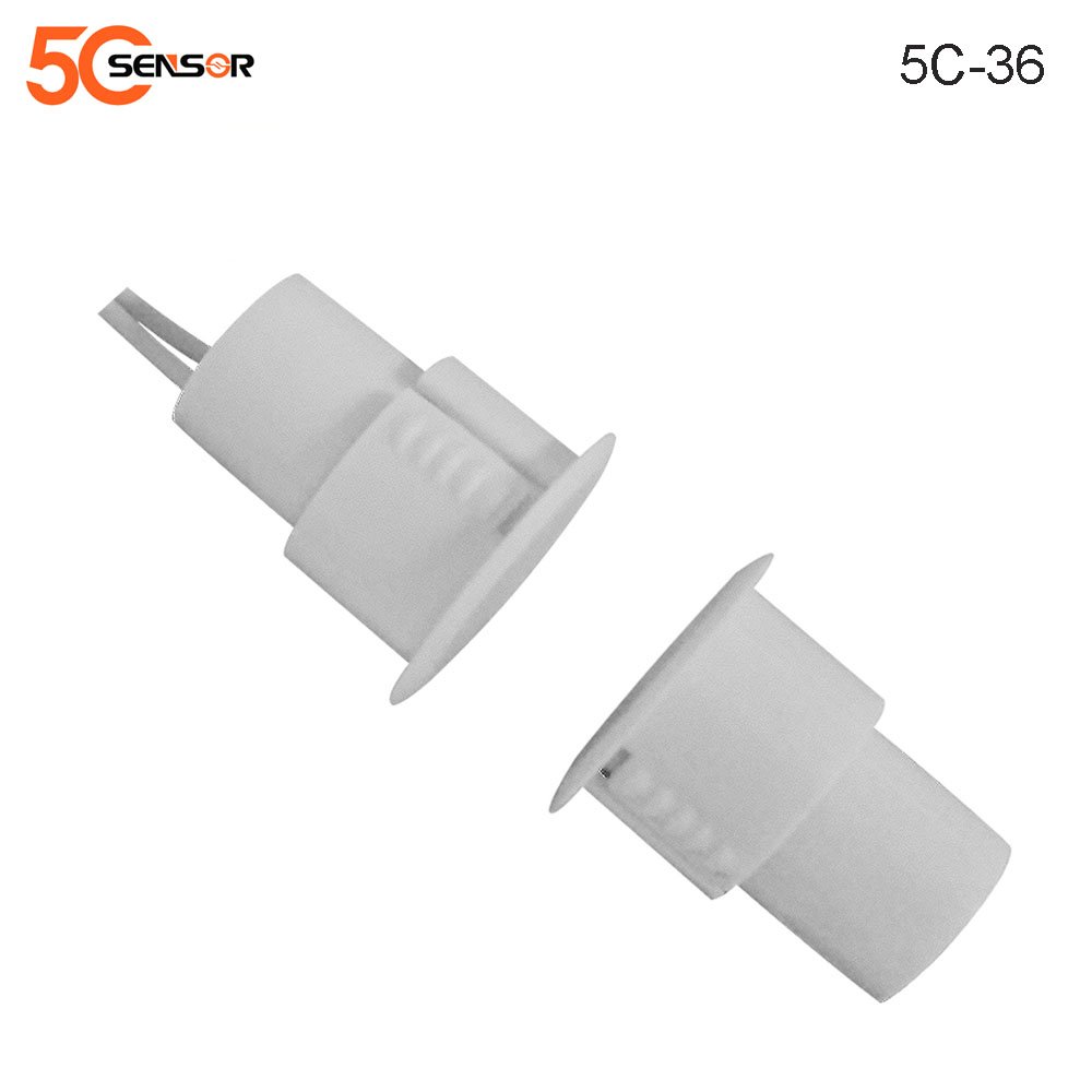 5C-36 Metal Door Sensor Flush-Mounted Magnetic Contacts Made with Durable ABS Plastic