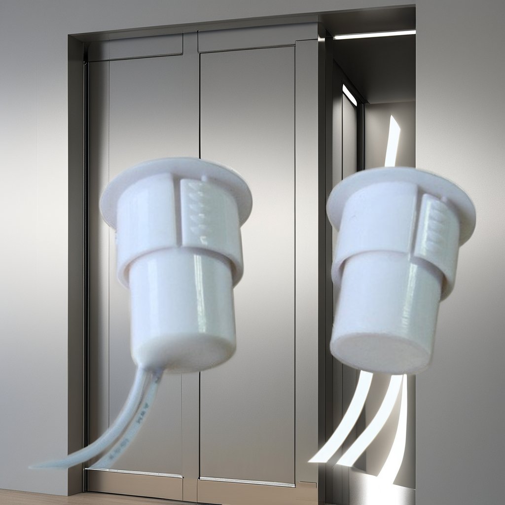 5C-36 Metal Door Sensor Flush-Mounted Magnetic Contacts Made with Durable ABS Plastic